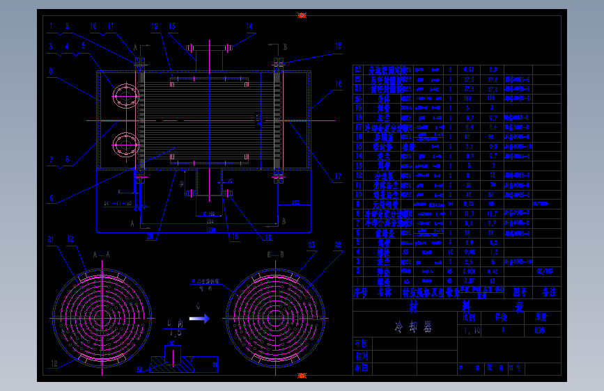 冷却器制作cad图CAD设计图
