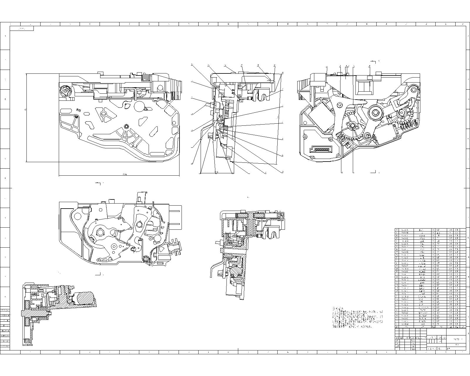 汽车防盗门锁设计