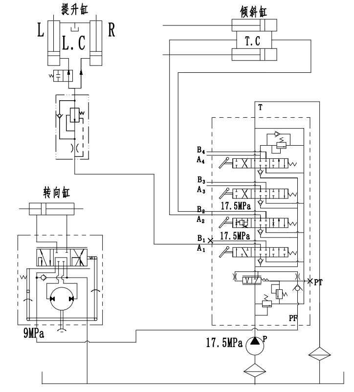 3吨蓄电池平衡重叉车 CAD图纸 DWG格式二维素材
