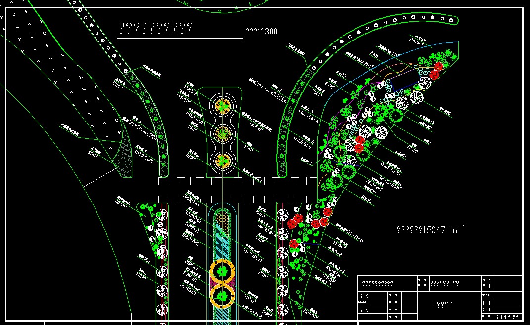B10-已更新70套新道路绿化CAD平面图 道路景观园林设计cad平面图方案资料
