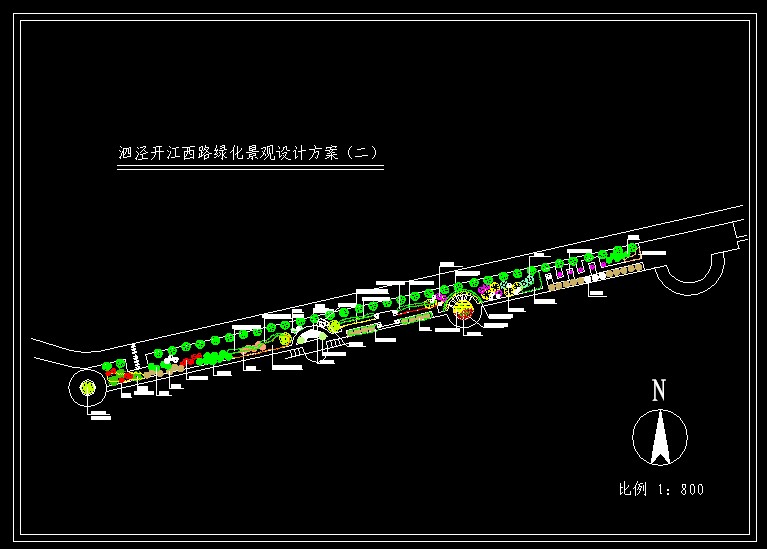 B10-已更新70套新道路绿化CAD平面图 道路景观园林设计cad平面图方案资料