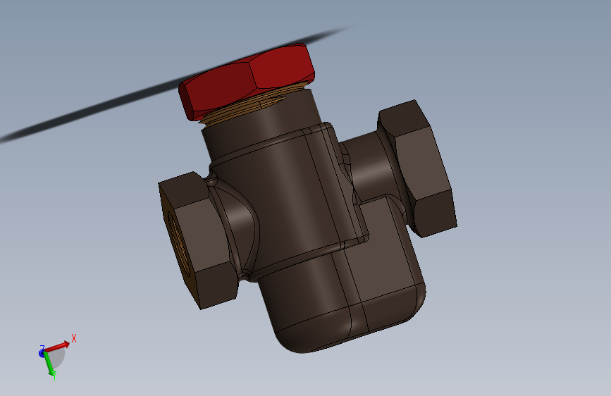 空气气压预扣阀3D数模图纸 Solidworks设计 附工程图