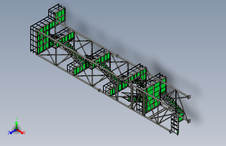 多层高空塔架3D数模图纸 STP格式