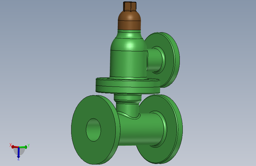 带弹簧的安全阀3D数模图纸 Solidworks设计 附工程图