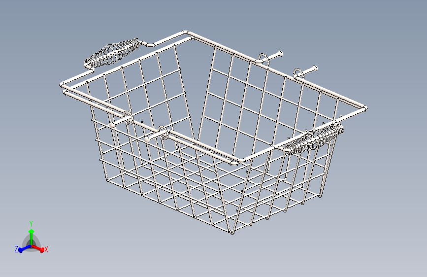 不锈钢网篮子3D数模图纸 STEP格式