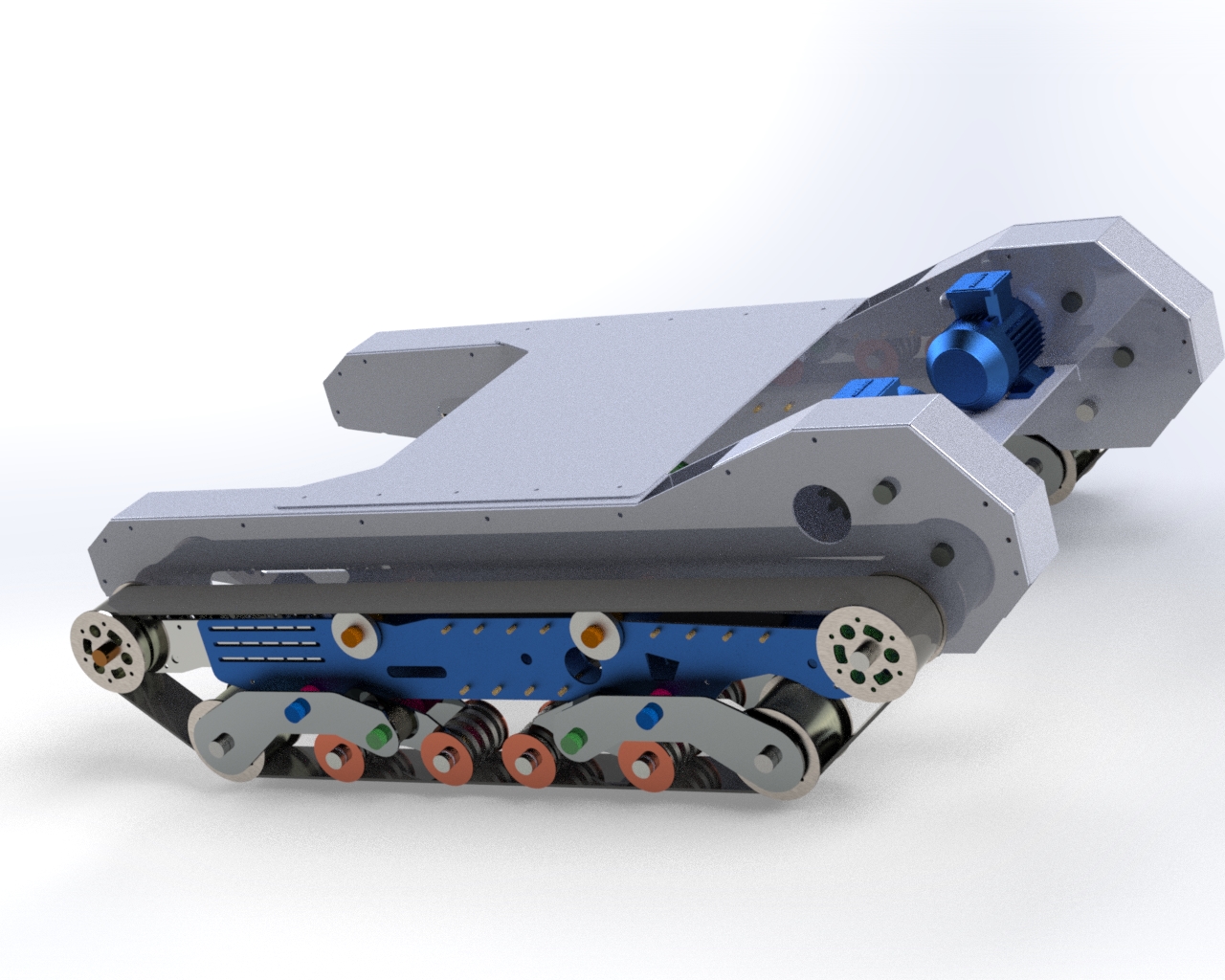 palette履带车底盘3d模型图纸 x_t格式