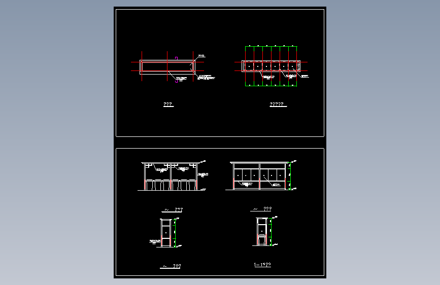 钢结构垃圾分类亭建筑结构施工cad图纸建筑结构cad