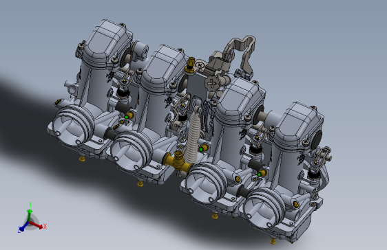 SUZUKI GS750-b化油器3D数模图纸 Solidworks设计 附STEP格式