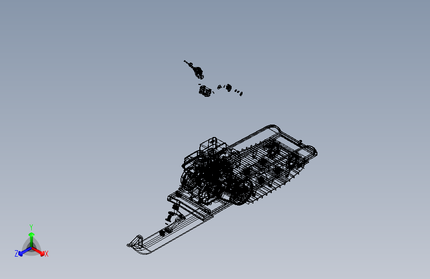 Mini Snow Bike雪地摩托车3D图纸 STP格式
