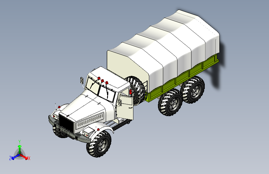 Karaz卡车模型3D图纸 x_t格式