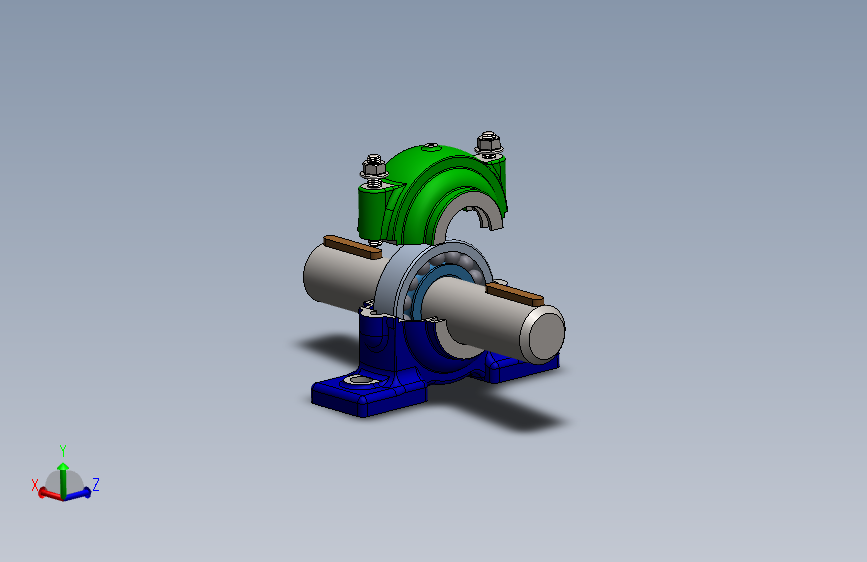 Cojinetes滚珠轴承与轴承座3D数模图纸 Solidworks设计