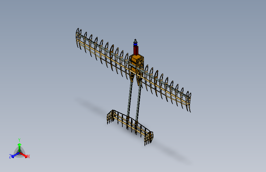 Aerodesign小型飞机框架3D图纸 UG设计