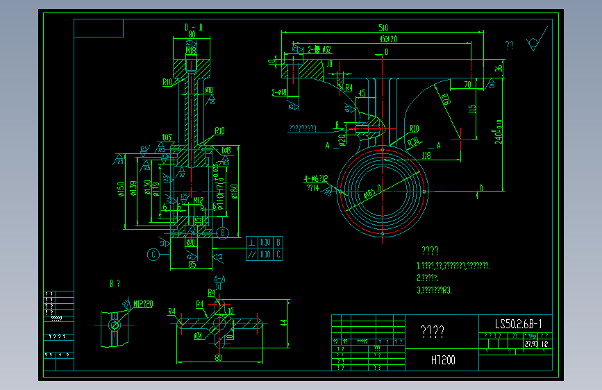 LS500固定式螺旋输送机 全套53张CAD