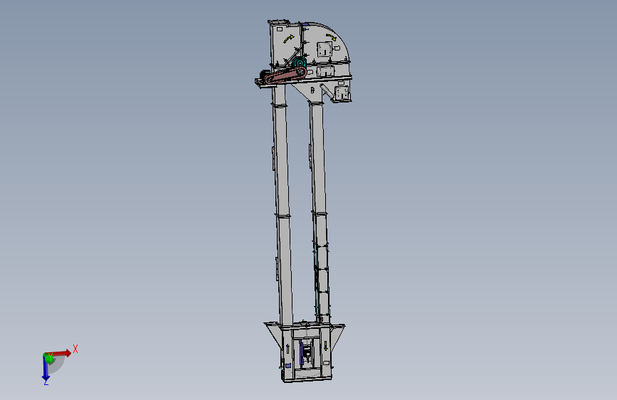 链斗升降机核心结构三维建模图纸 SOLIDWORKS设计