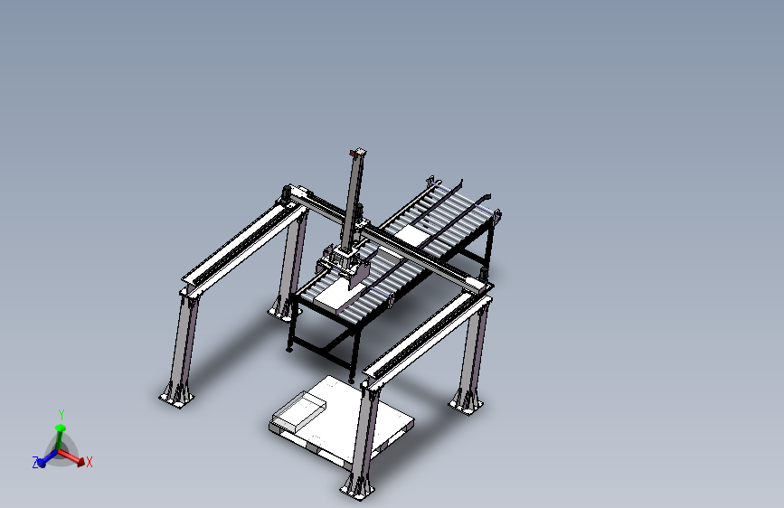 重型桁架龙门码垛机器人瓷砖搬运码垛机械手3d图纸cad图纸126