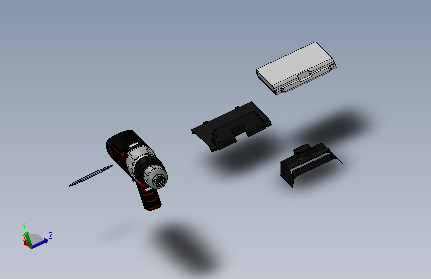 一款完整手动电转机3D模型