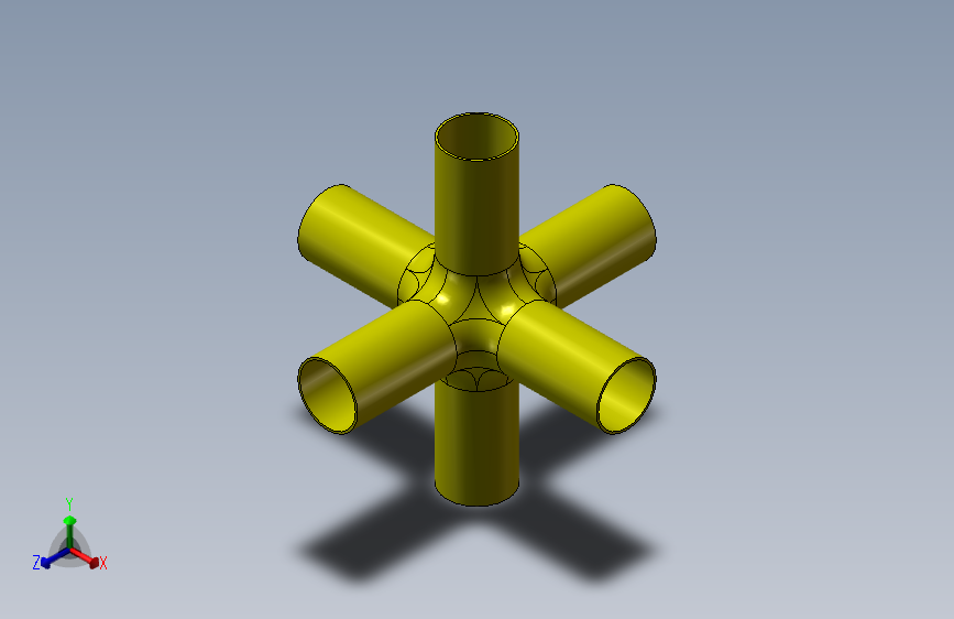六通管3D模型