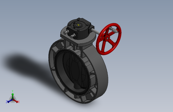 蝶阀 机械设备 solidwrok 设计素材3D模型