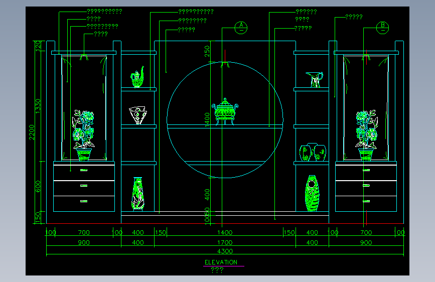CAD室内设计施工图常用图块之餐厅