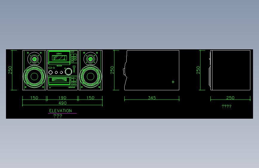 CAD室内设计施工图常用图块之家用电器