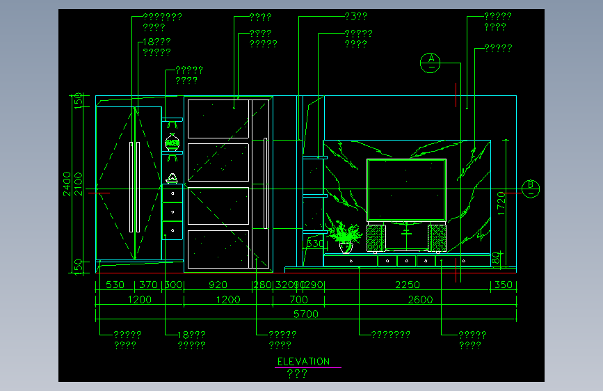 CAD室内设计施工图常用图块之客厅