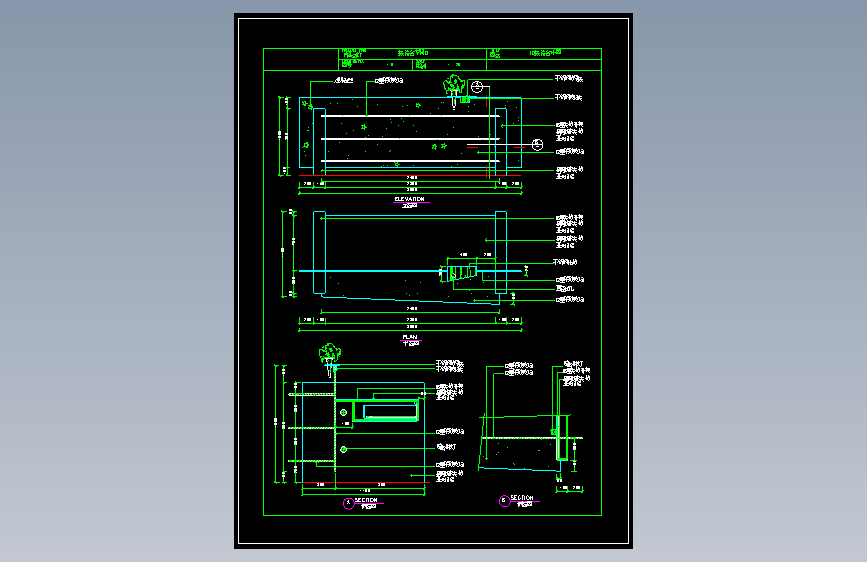 建筑CAD常用千种图块之接待台装修