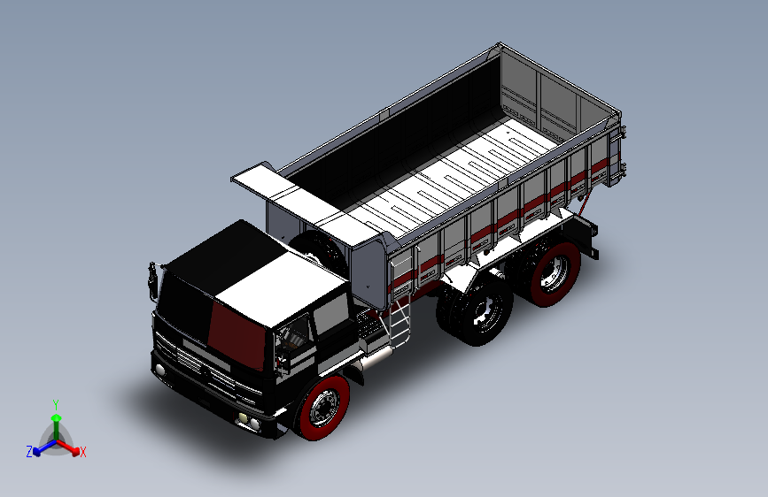 自卸汽车三维模型 SolidWorks 交通工具 机械设备 图纸