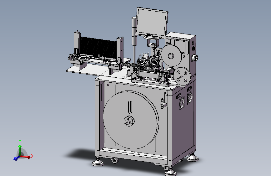 平管上料编带机 机械素材3D图纸自动化设备三维模型