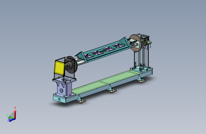 头尾式单轴变位机 3D图 机械设计自动化3D模型参考文件文件素材