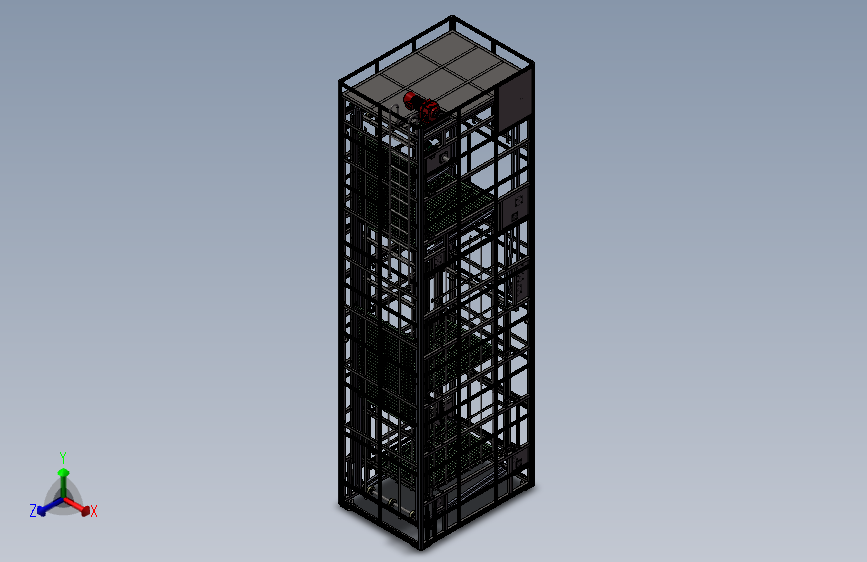 C型连续式升降机 3D图纸 机械设计自动化3D模型step格式文件
