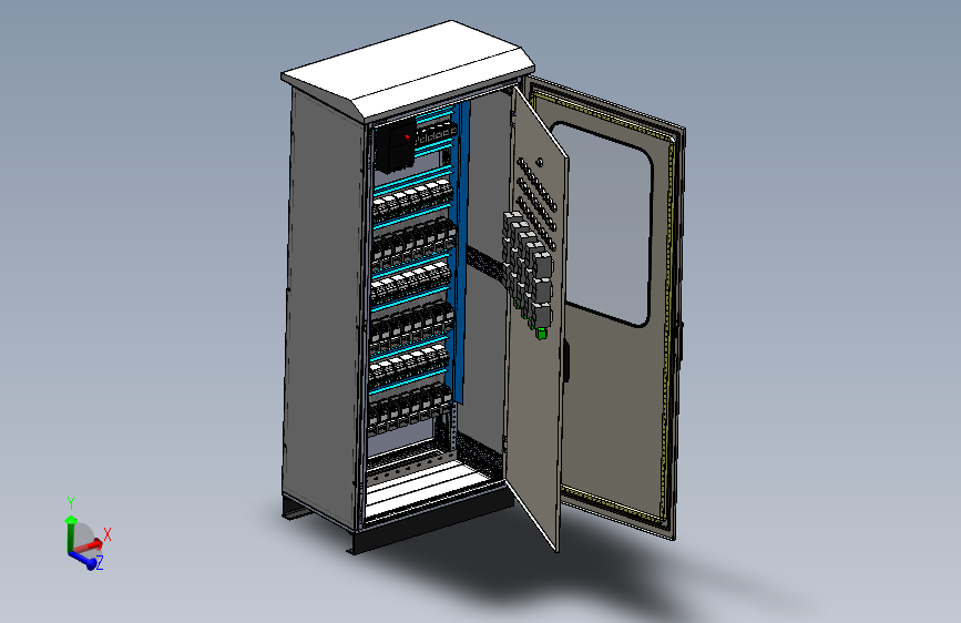 仿威图电控柜 3D图 机械钣金设计素材3D模型文件资料