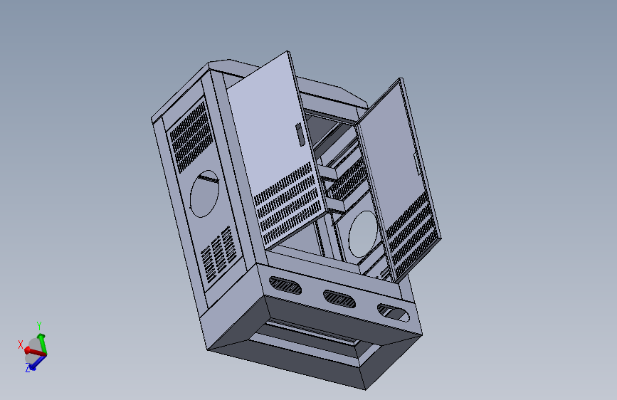 电控箱   3D图 机械设计自动化3D模型素材文件