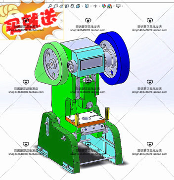 40吨冲床 方案3D图纸 非标自动化设备3D图纸 机械设备图纸