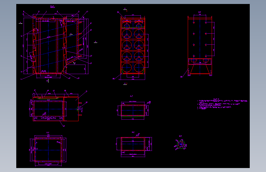 HR4-32滤筒式除尘器 CAD图纸 机械设计素材参考资料文件