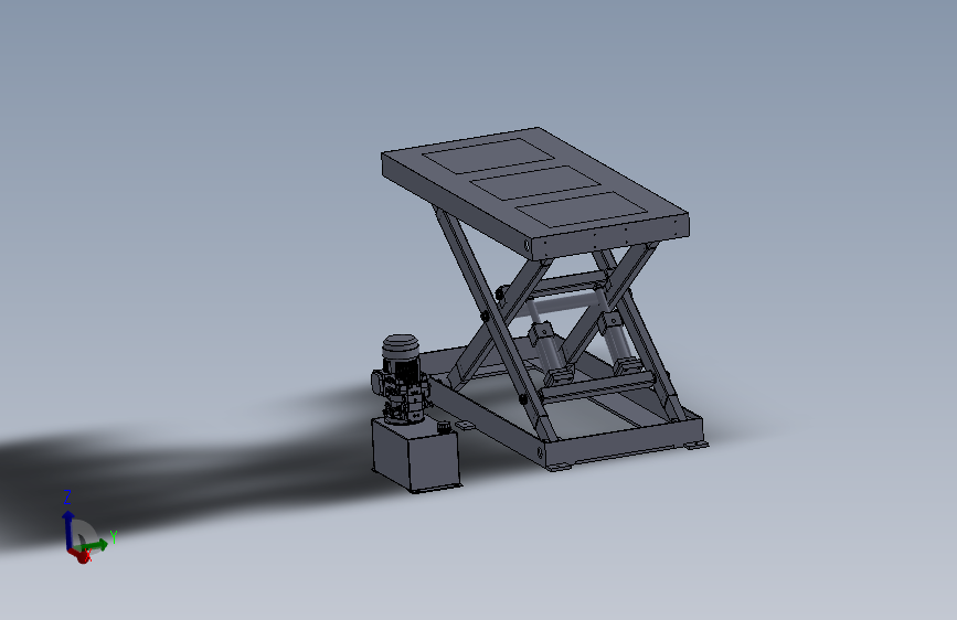 液压升降机剪刀叉移栽机图纸模型机械设计图纸三维3d素材