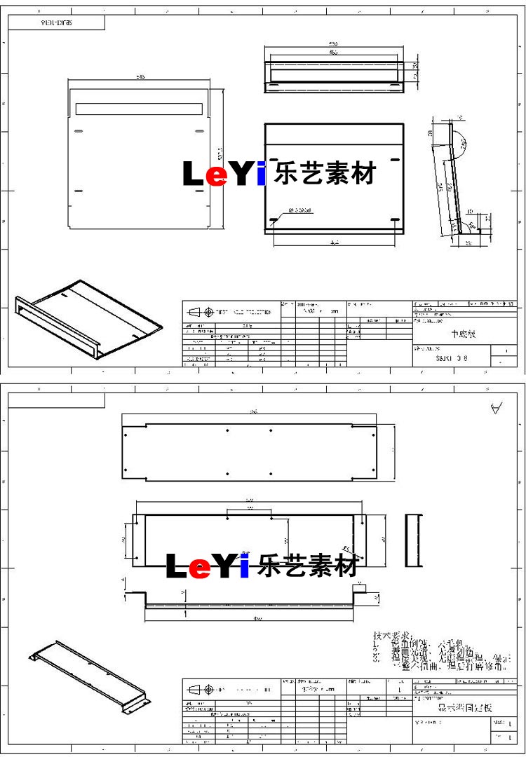 300张机械零件图纸学习练习cad画图常用素材资料