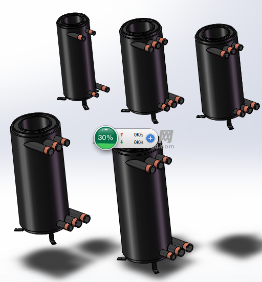 桶式换热器模型全集 共5种规格