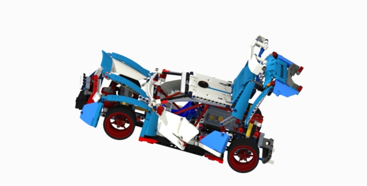 42077 Rally Car拉力赛车拼装玩具模型3D图纸 CREO设计