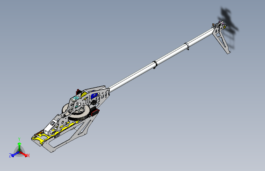 Gaui X7电动遥控直升机核心结构3D图纸 STEP格式
