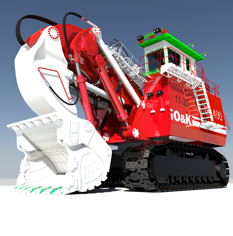 RH 400矿用挖掘机模型3D图纸 AUTOCAD设计 dwg格式