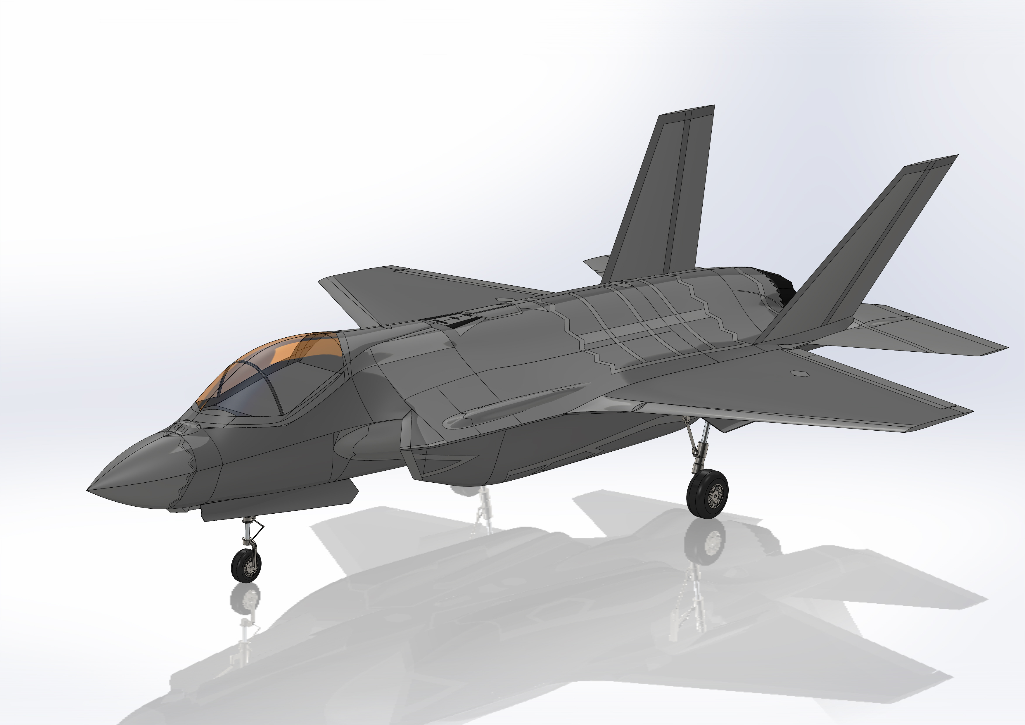 ii战斗机模型3d图纸 step格式