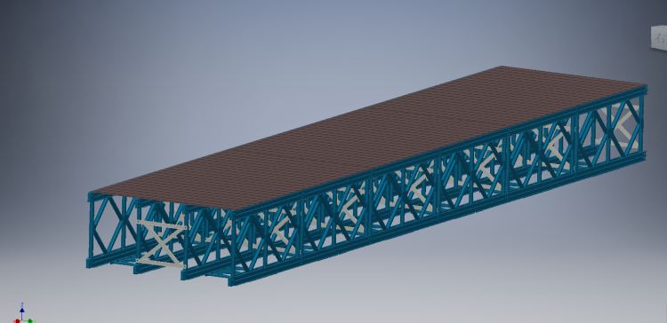 贝雷桥模型3D图纸 INVENTOR设计