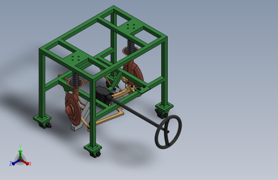 悬挂系统简易演示模型3D图纸 Solidworks设计