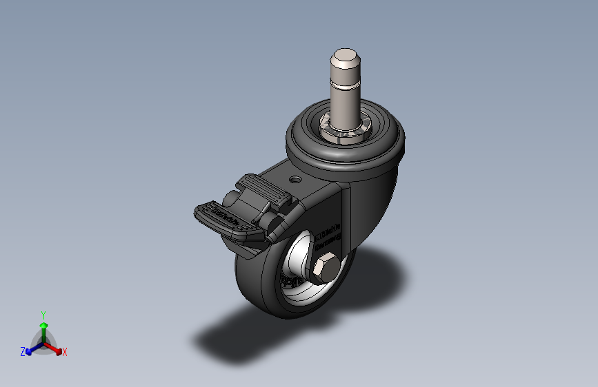 移动式电视落地支架3D数模图纸 Solidworks设计 附STEP