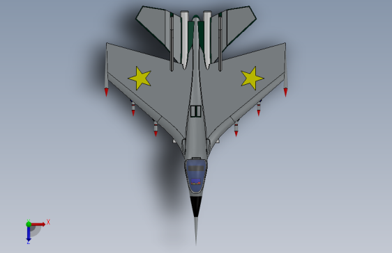 SU30 MMK苏30战斗机简易模型3D图纸 Solidworks设计