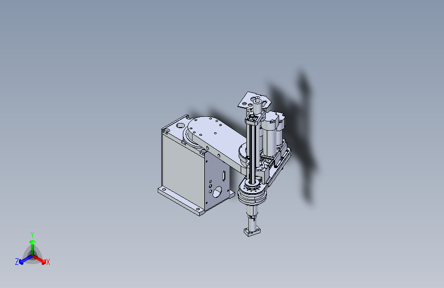 四轴操纵器机械臂3D数模图纸 x_t格式