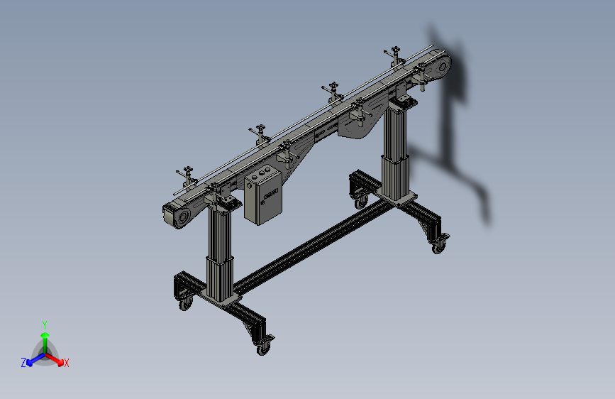 可调节高度的输送机设备