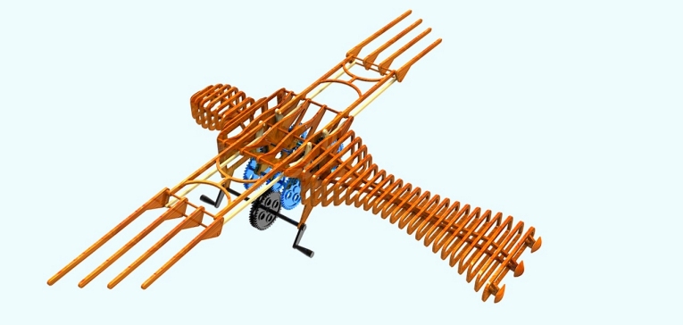 扑翼机械飞鸟机构三维建模图纸 STP x_b等格式