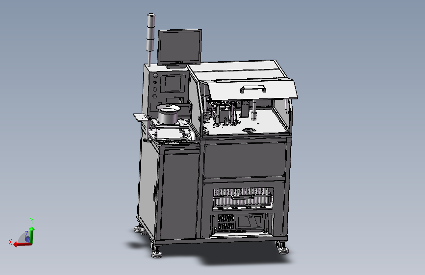 SMT测试分选机3D图纸H726 G60 非标自动化设备3D图纸3D模型