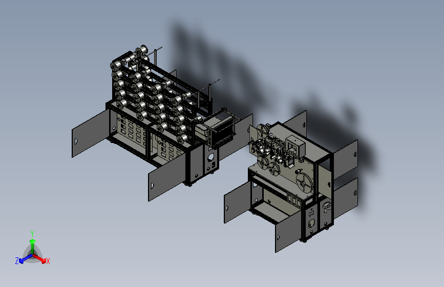 排线机送线机3D图PROE H710 机械设计参考资料设计素材